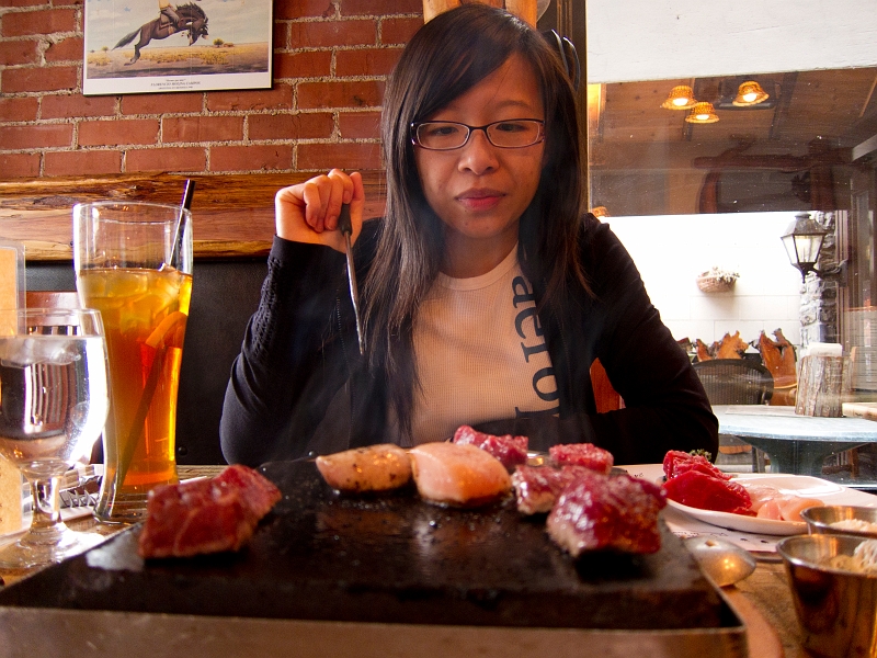 Banff011.jpg - Various meats on a hot rock