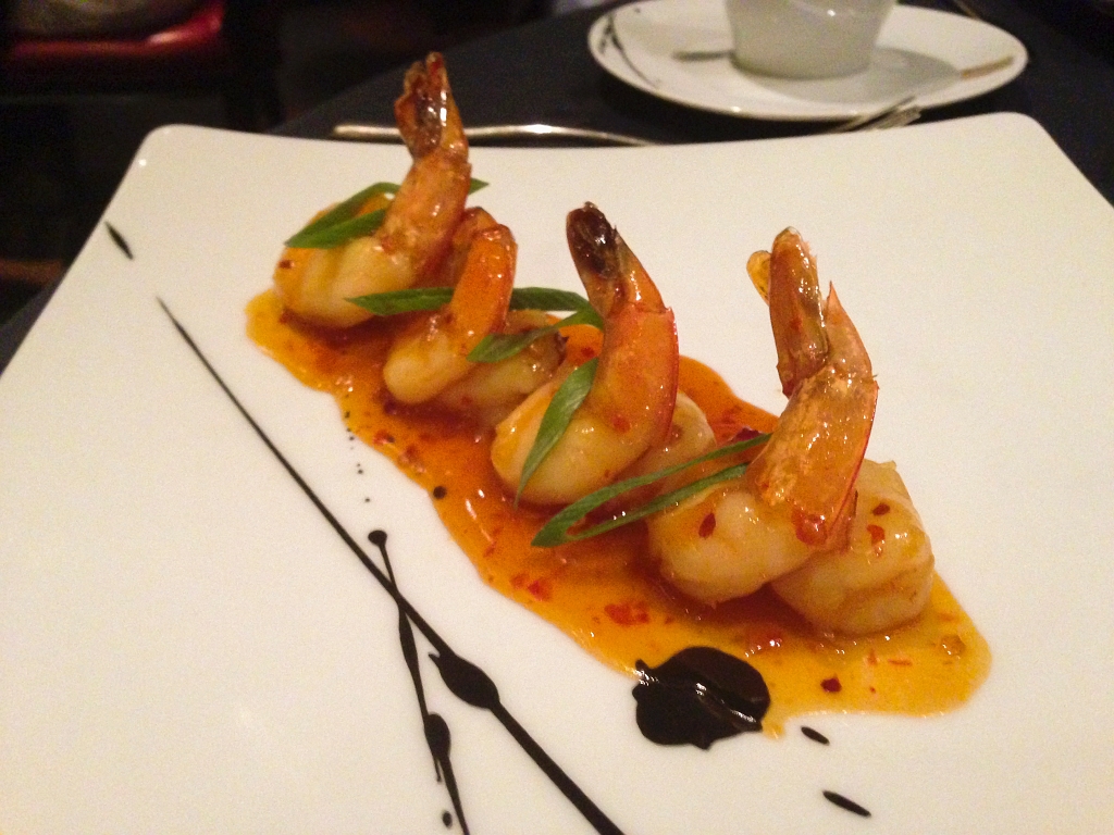 Marseille060.jpg - Caramelized Tiger Prawns onions, chili garlic sauce, scallions