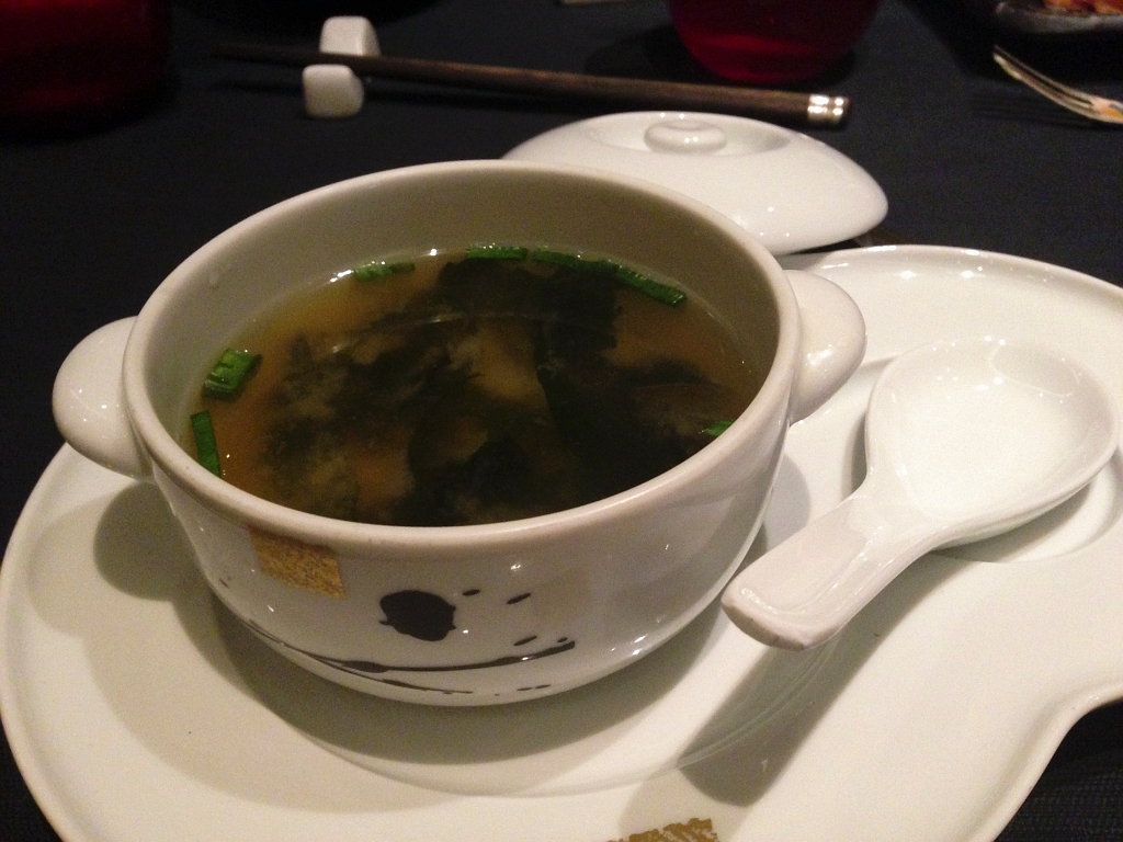 Marseille064.jpg - Silken Tofu Miso Broth shiro miso, kombu, wakame, silken tofu